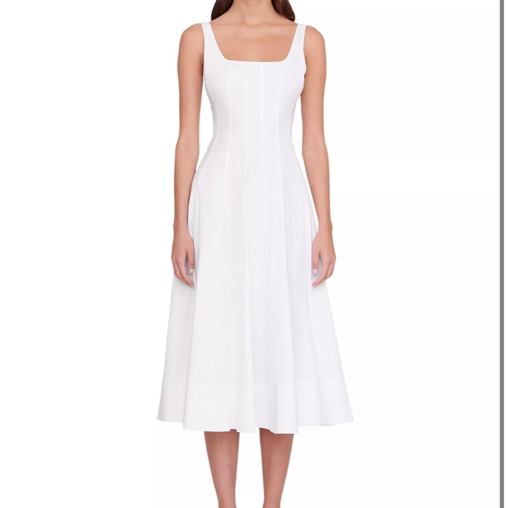 Staud Wells Dress - Size 8 - WHITE